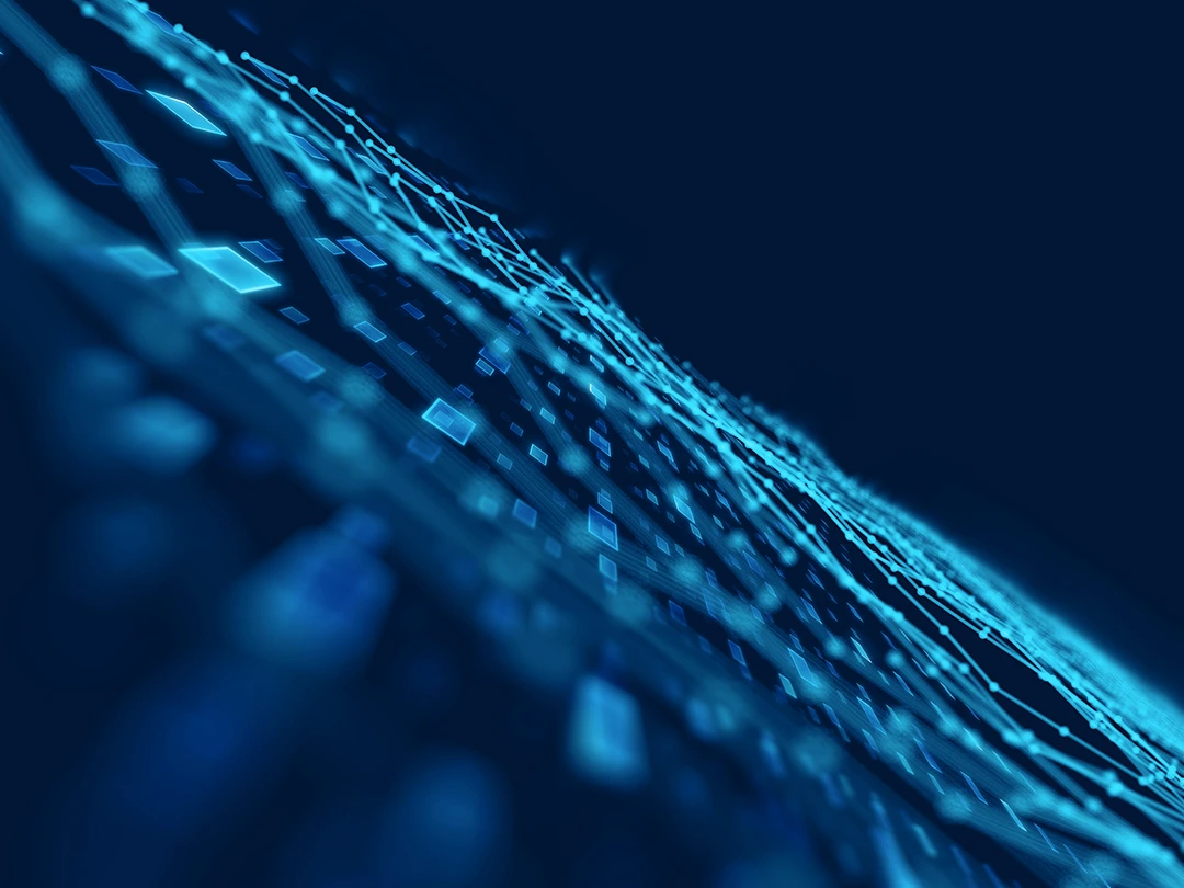 A Conceptual Blue Graphic Of Data.