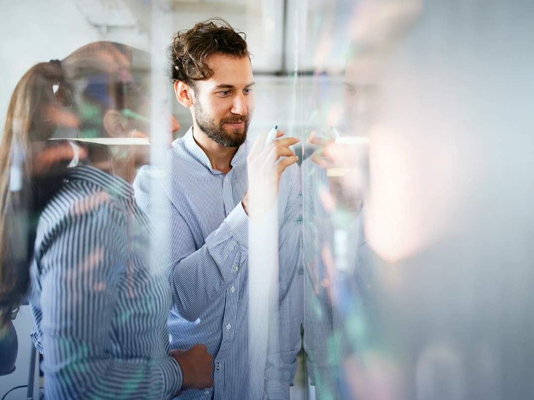 A Consultant Reviewing Data.