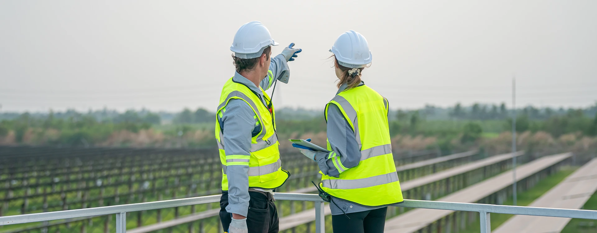 M&E Inspectors Overlooking Land Plot.