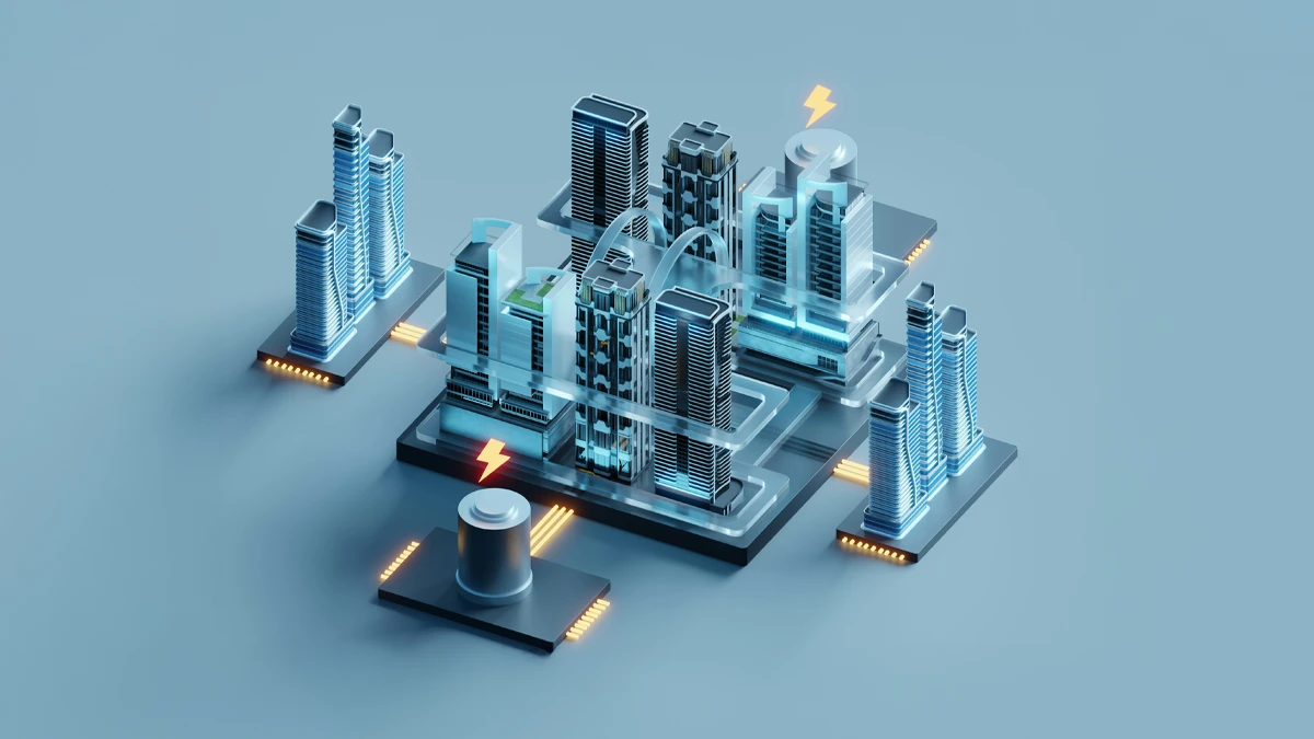 A Mechanical Electrical 3D Illustration.